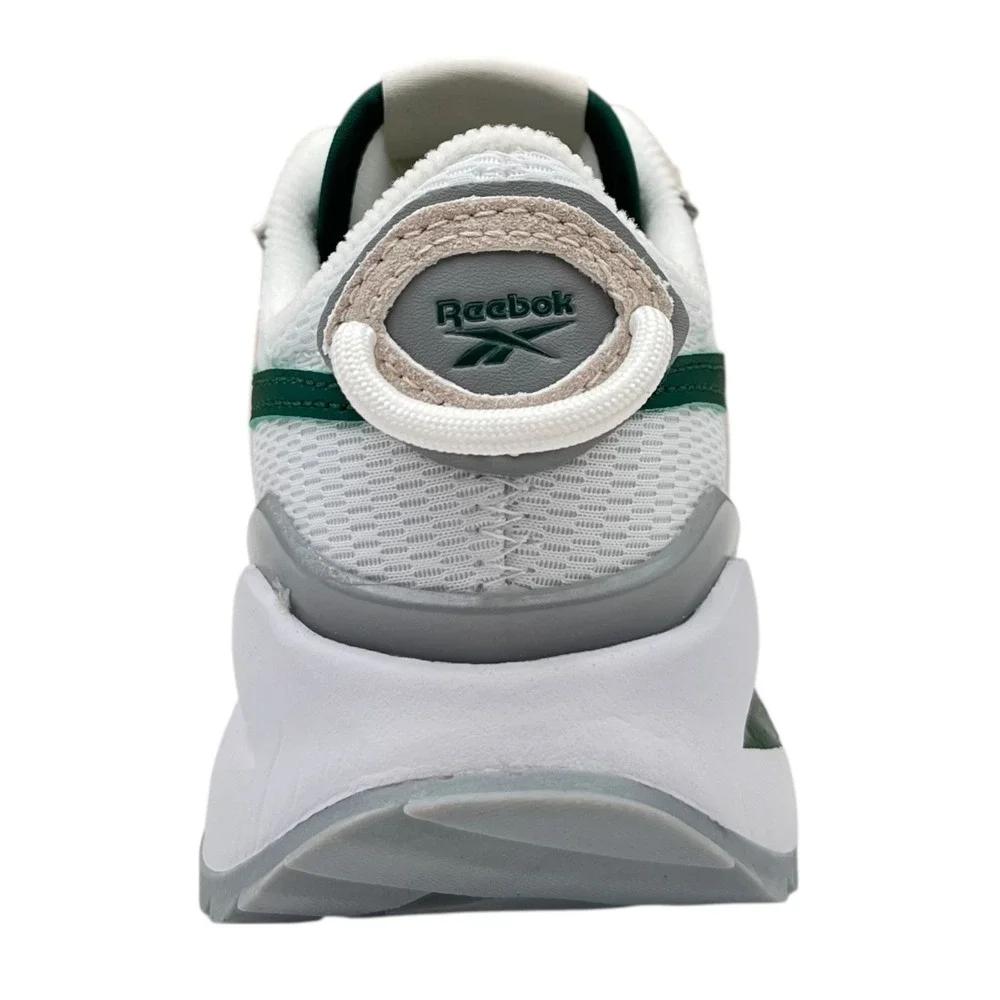 Reebok Youth Big Boys‎ Girls Sneakers Size 2 White Green Beige Classic Lace-Up